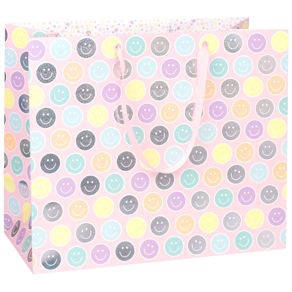 Geschenktasche „Nea“ | 45×38×22 cm, 250 g/m², rosa/mehrfarbig, pastell