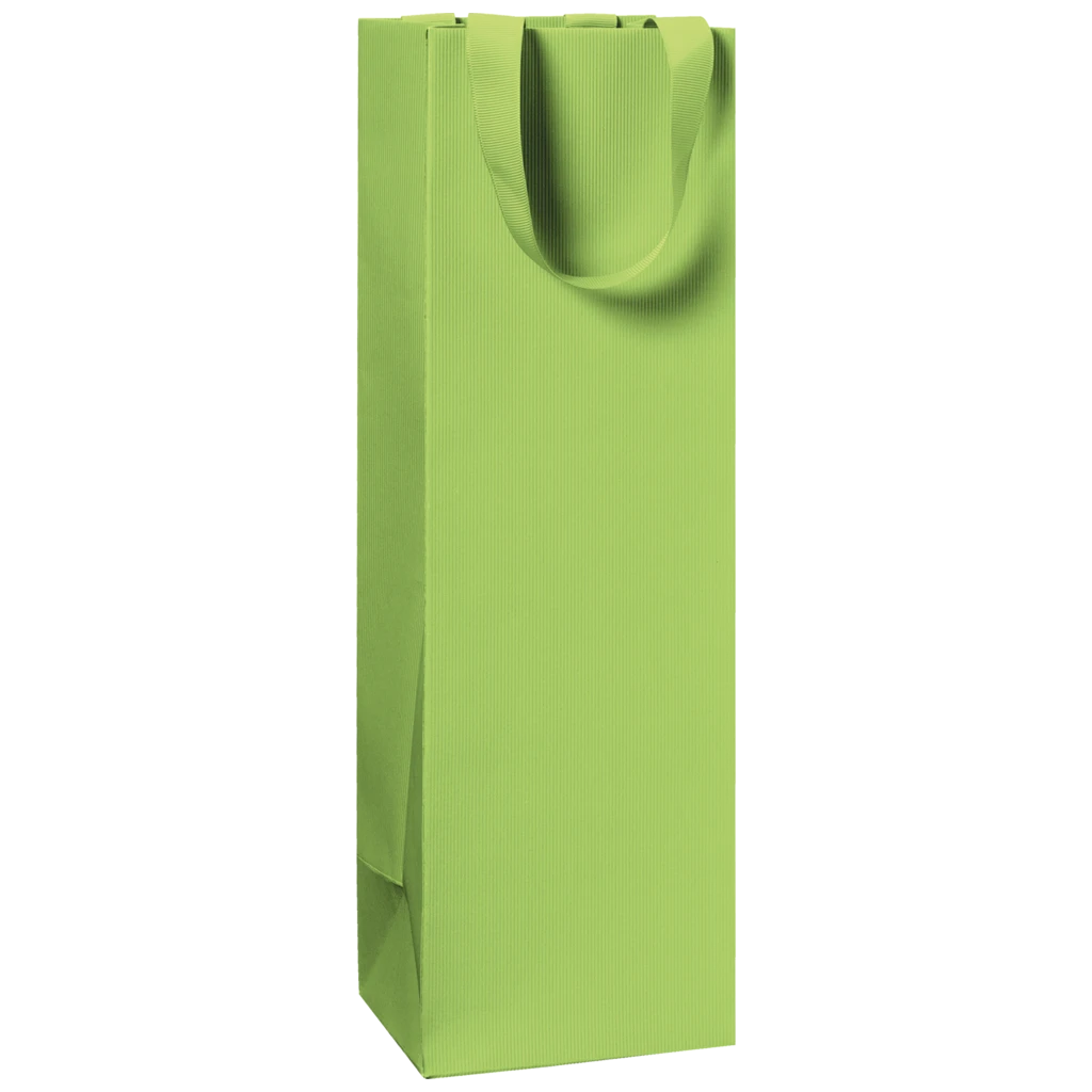 Flaschentasche One Colour | 11×36×10,5 cm, 250 g/m², hellgrün