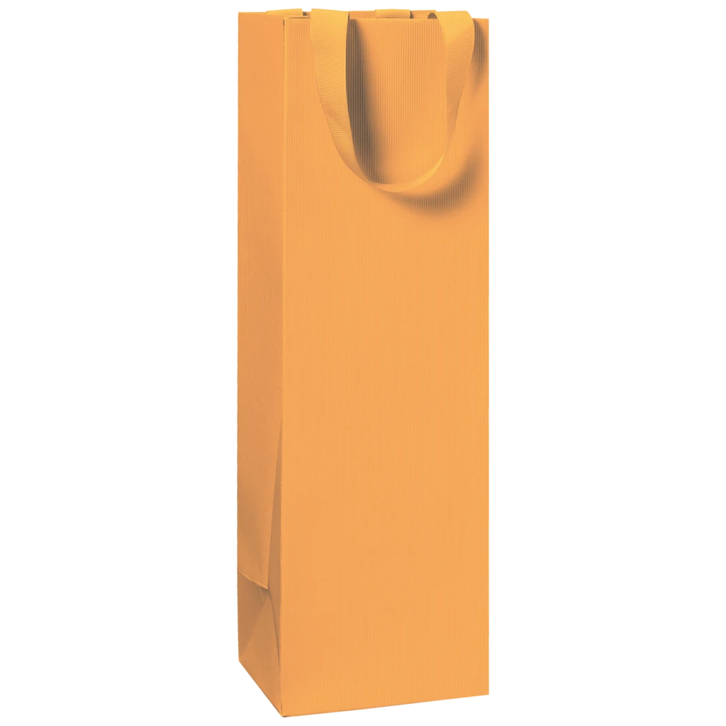 Flaschentasche One Colour | 11×36×10,5 cm, 250 g/m², dunkelorange