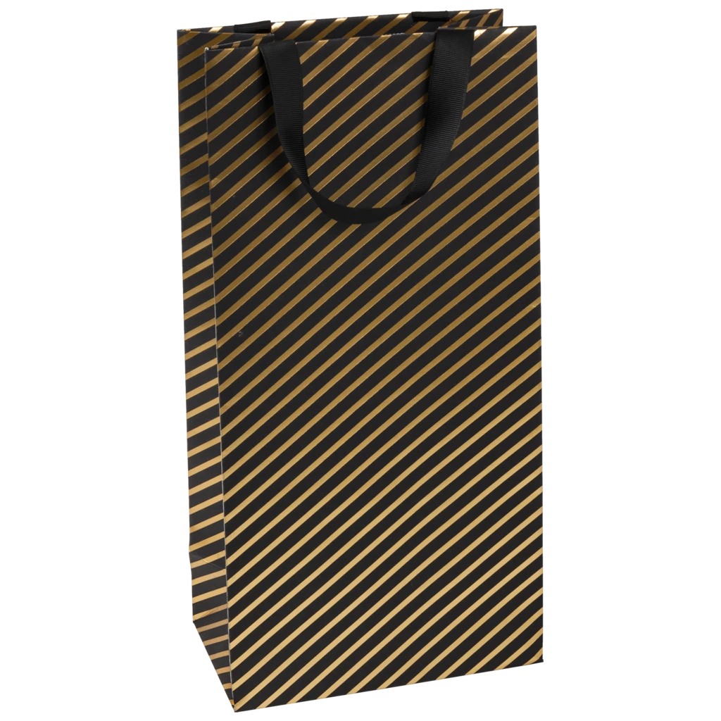 Geschenktasche „Stryge“ | 18×36×10,5 cm, 250 g/m², schwarz