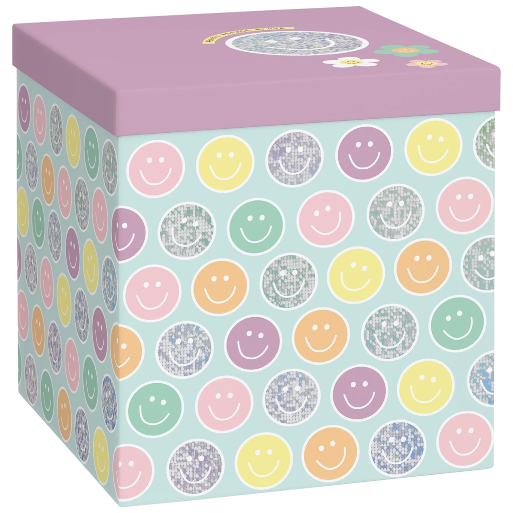 Geschenkbox „Nea“ | 23×24×23 cm, mehrfarbig, pastell