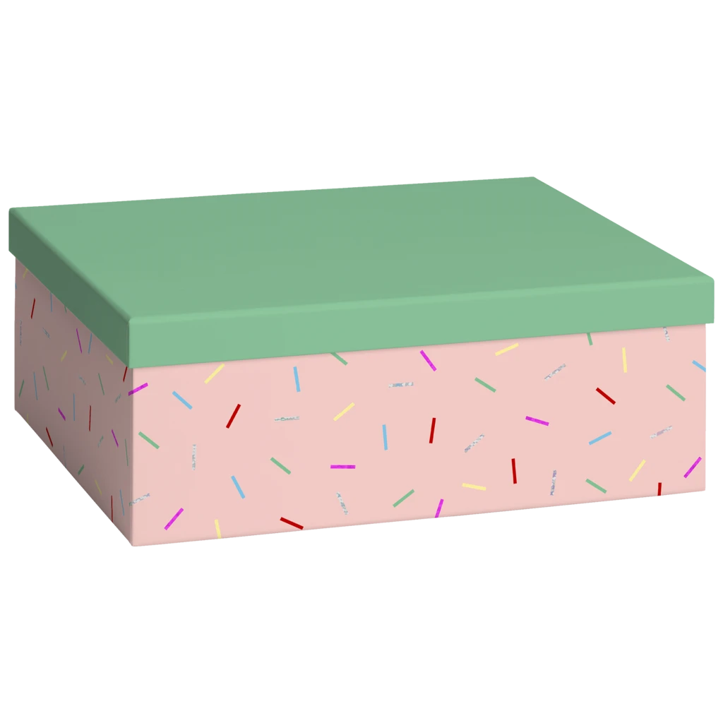 Geschenkbox „Gelato“ | 24×12×33 cm, rosa/grün