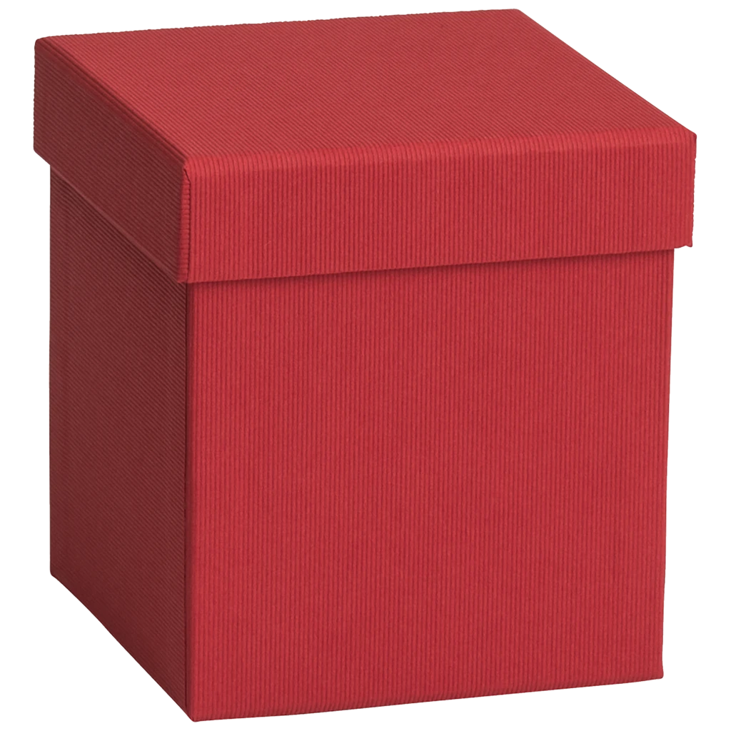 Geschenkbox One Colour | 11×11×12 cm, dunkelrot