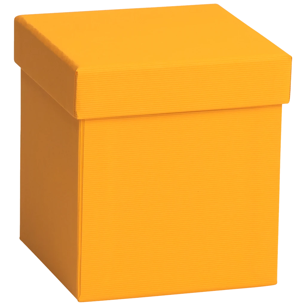 Geschenkbox One Colour | 11×11×12 cm, dunkelorange