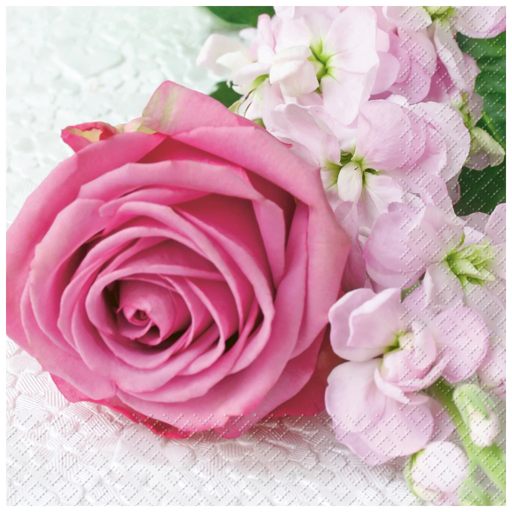 Servietten „Vanessa“ | 25×25 cm, pink, 20 Stück