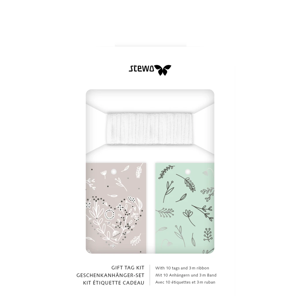 Geschenkanhänger-Set „Eldana“ | beige/mintgrün