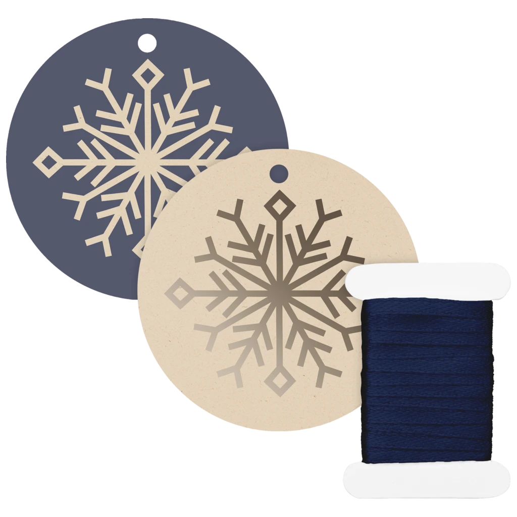 Geschenkanhänger-Set „Isobel“ | dunkelblau/hellbraun