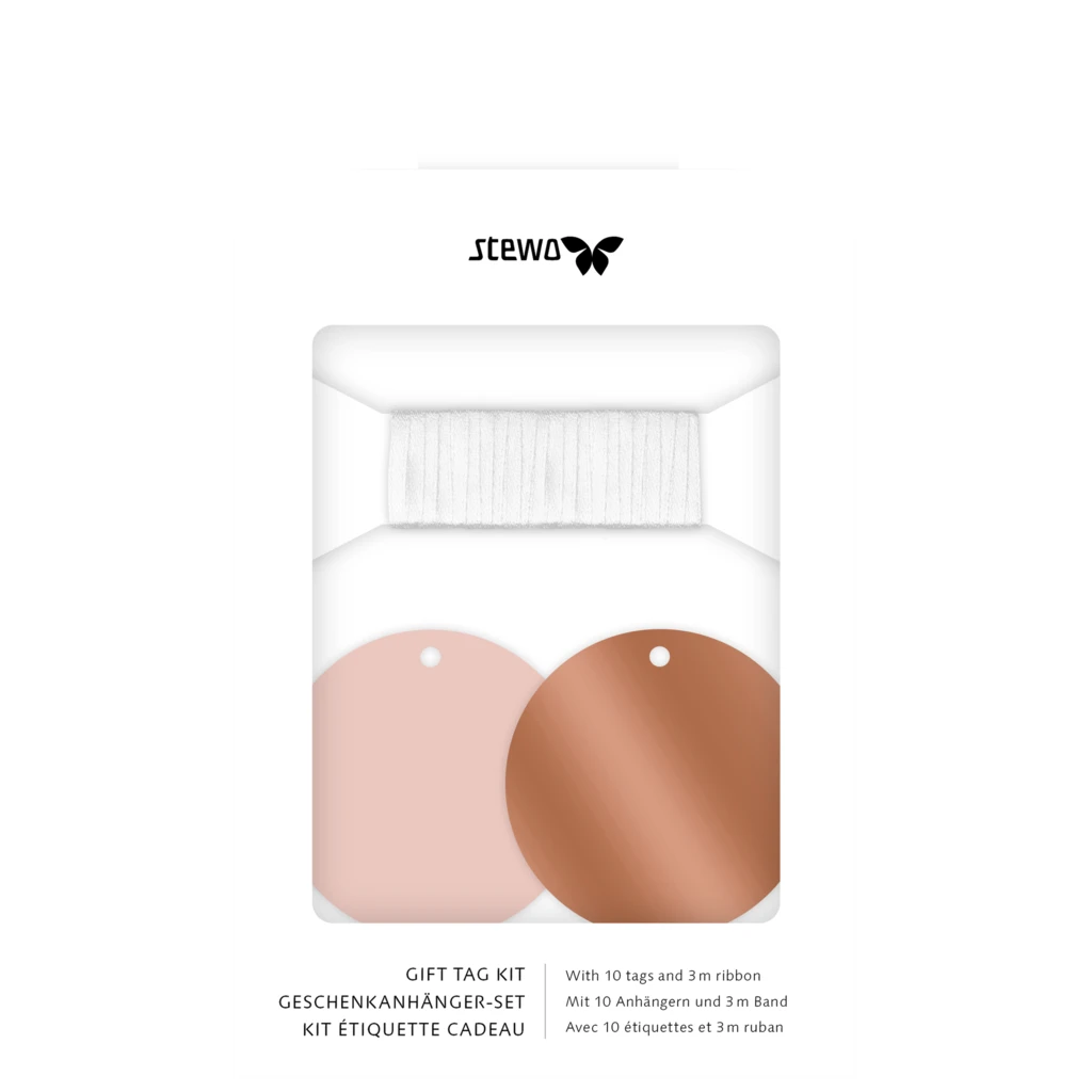 Geschenkanhänger-Set „Vanda“ | terracotta/rosa