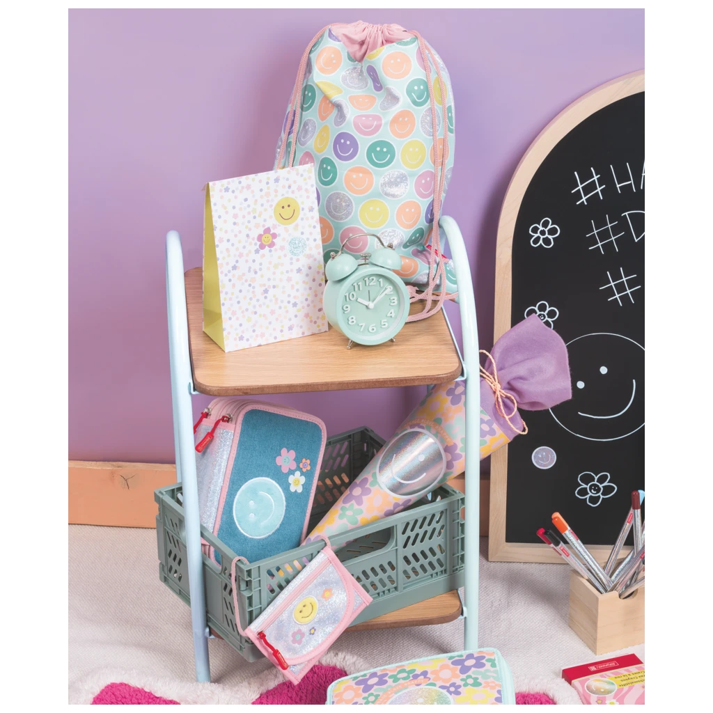 Bodenbeutel-Set „Nea“ | 12,5×19×6,5 cm, 110 g/m², weiß/mehrfarbig, pastell