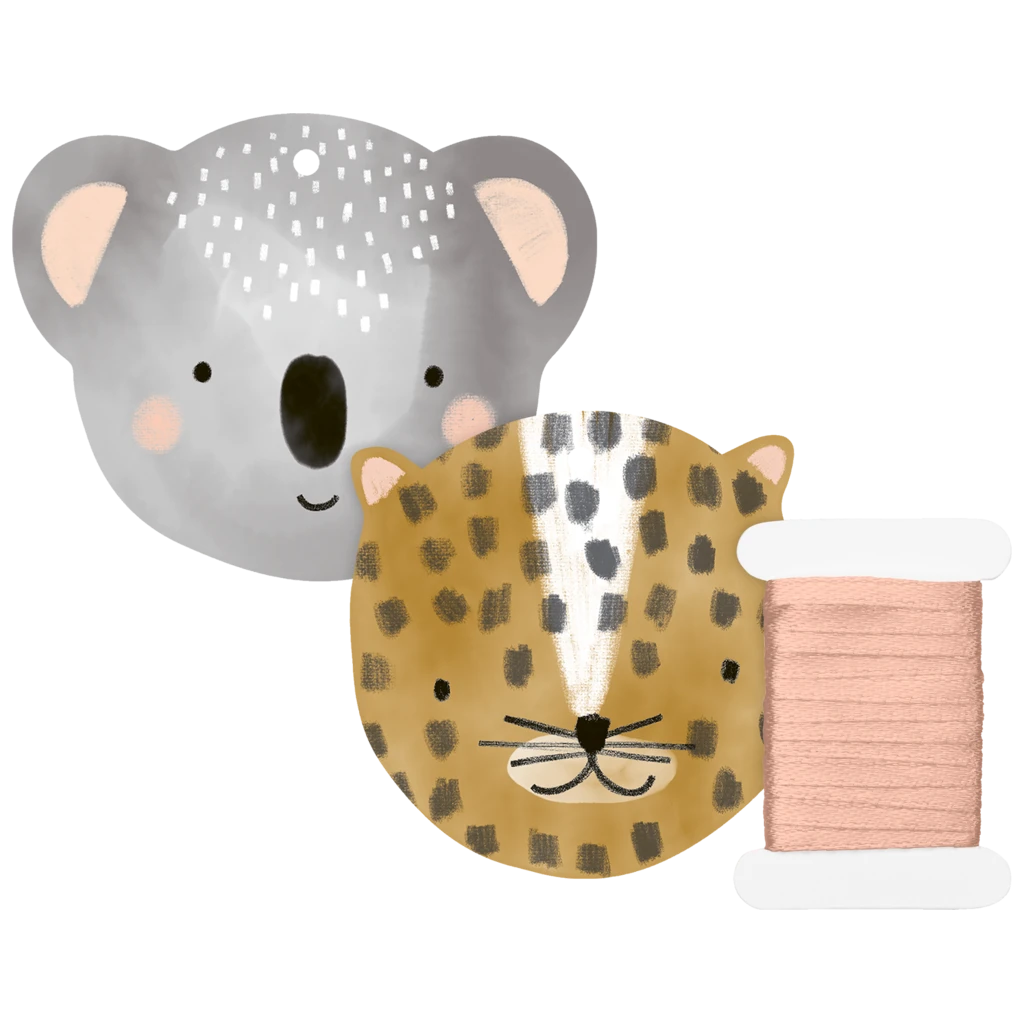 Geschenkanhänger-Set „Buba“ | braun/grau