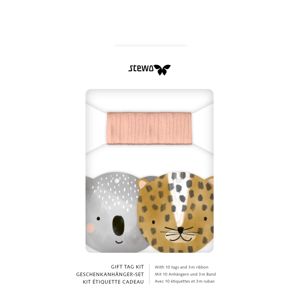 Geschenkanhänger-Set „Buba“ | braun/grau