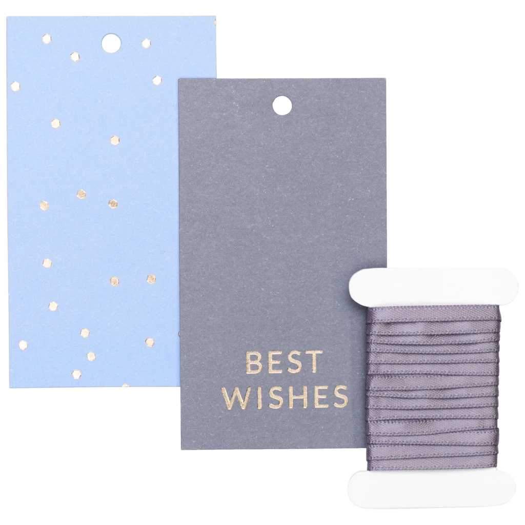 Geschenkanhänger-Set „Yvie“ | hellblau
