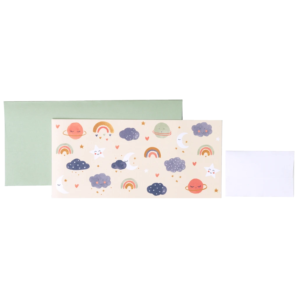 Geschenkkarte „Hiroko“ | beige/mint