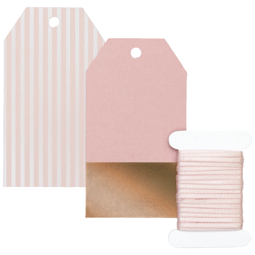 Geschenkanhänger-Set „Paro“ | hellrosa