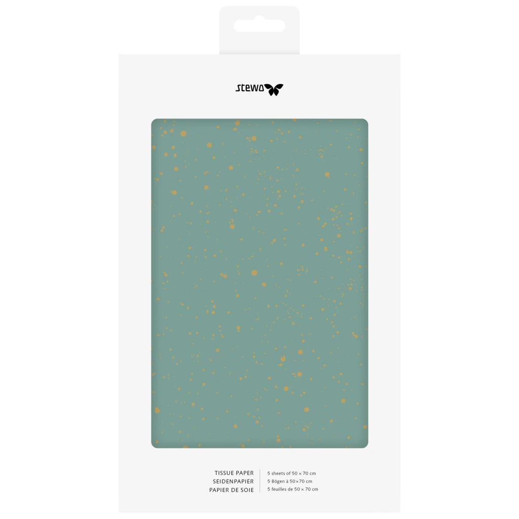 Seidenpapier „Enia“ | 50×70 cm, 30 g/m², salbei, 5 Stück