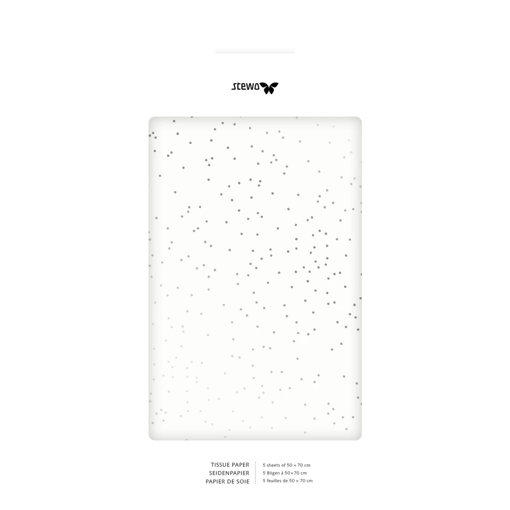 Seidenpapier „Yvie“ | 50×70 cm, 30 g/m², weiß, 5 Stück