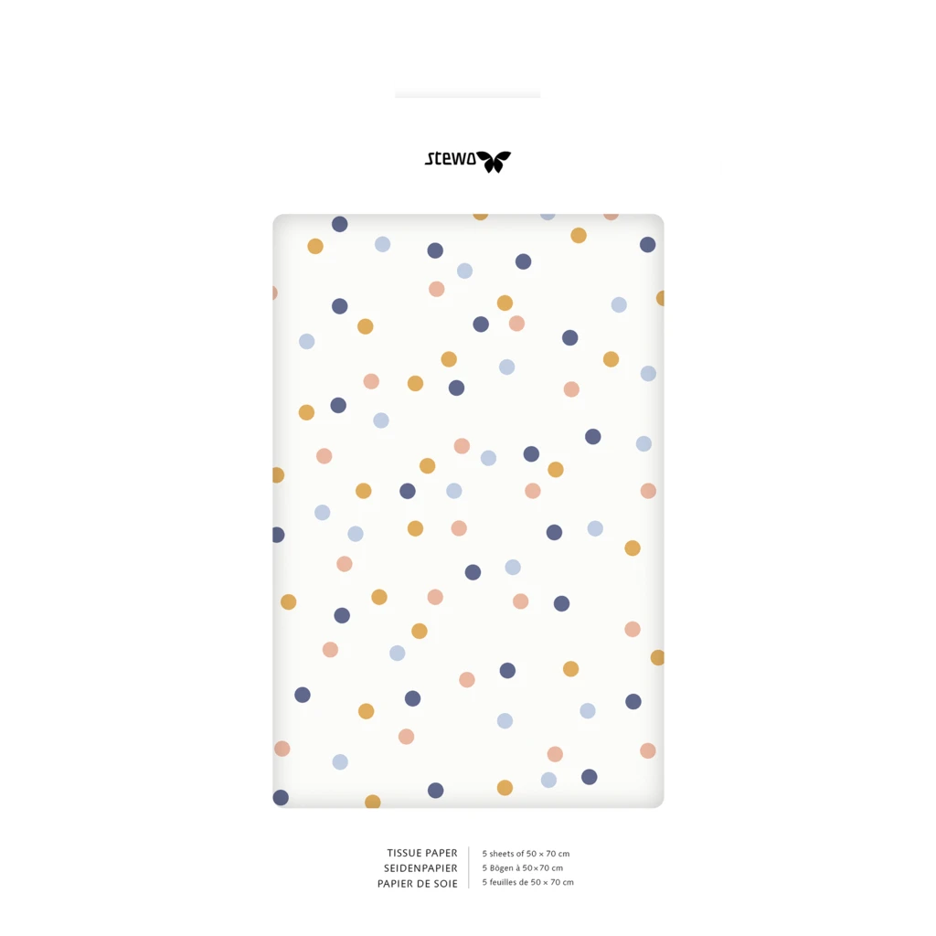 Seidenpapier „Moby“ | 50×70 cm, 30 g/m², weiß, 5 Stück