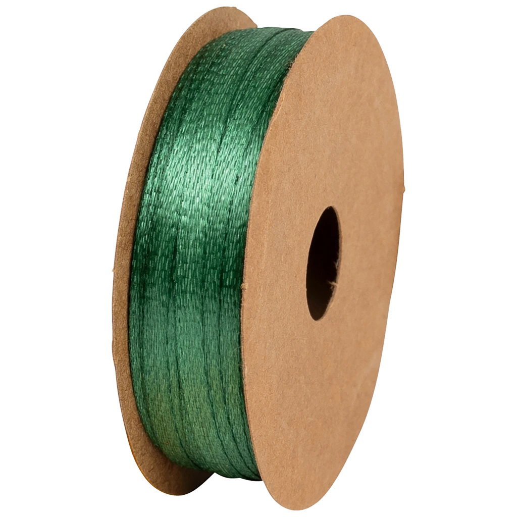 Geschenkband | Satin Polyester, 15 mm × 4 m, dunkelgrün