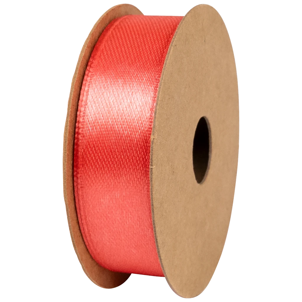 Geschenkband | Satin Polyester, 15 mm × 4 m, hellrot