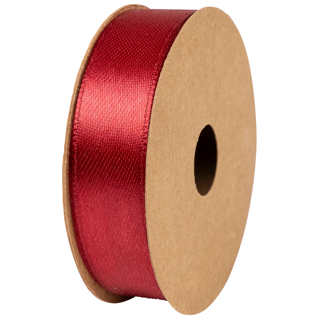 Geschenkband | Satin Polyester, 15 mm × 4 m, dunkelrot