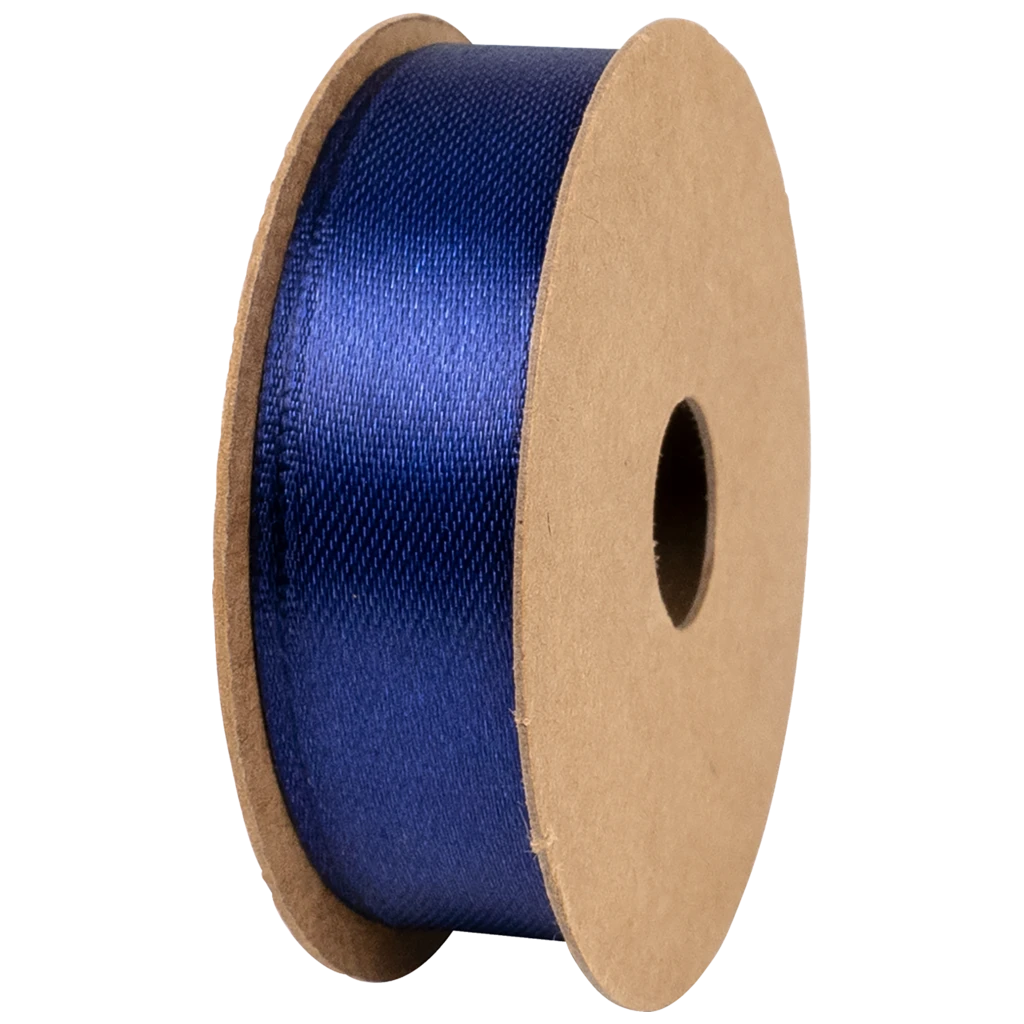 Geschenkband | Satin Polyester, 15 mm × 4 m, dunkelblau