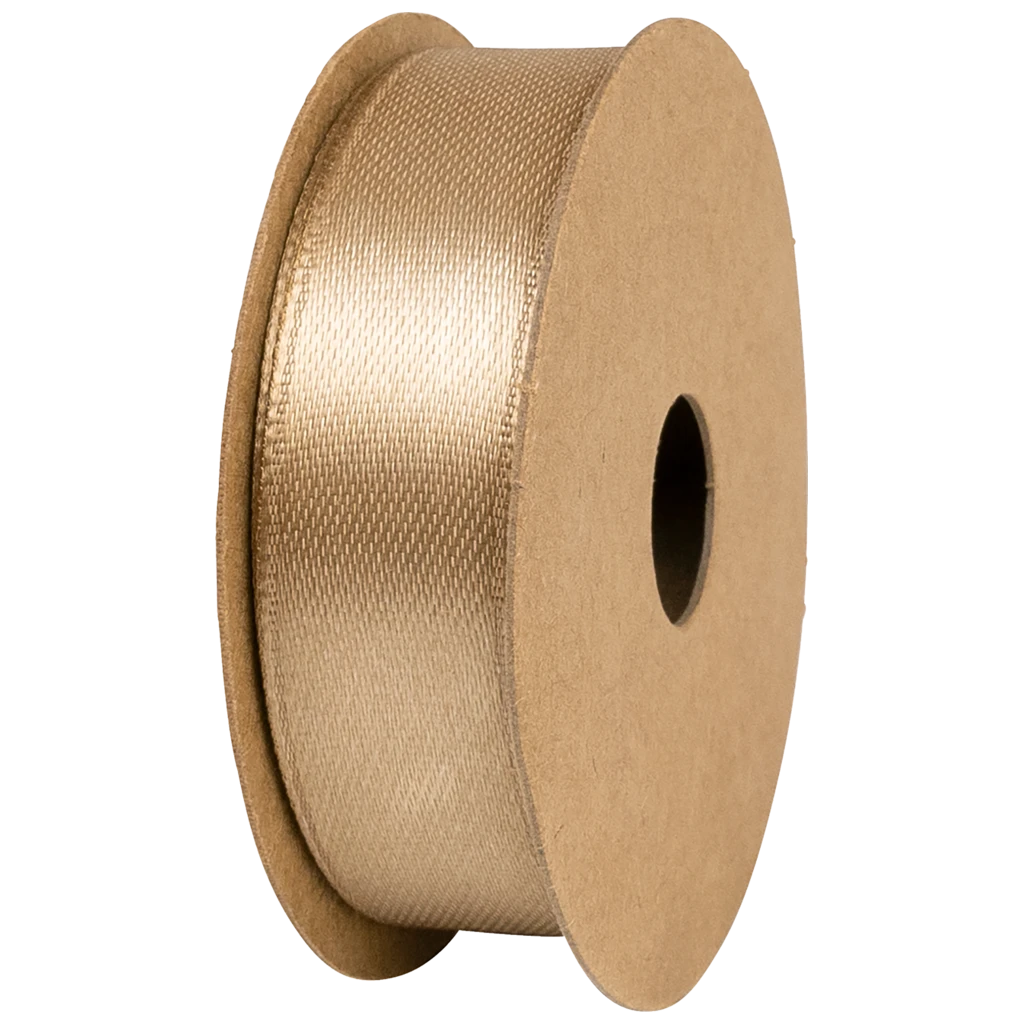 Geschenkband | Satin Polyester, 15 mm × 4 m, hellbraun