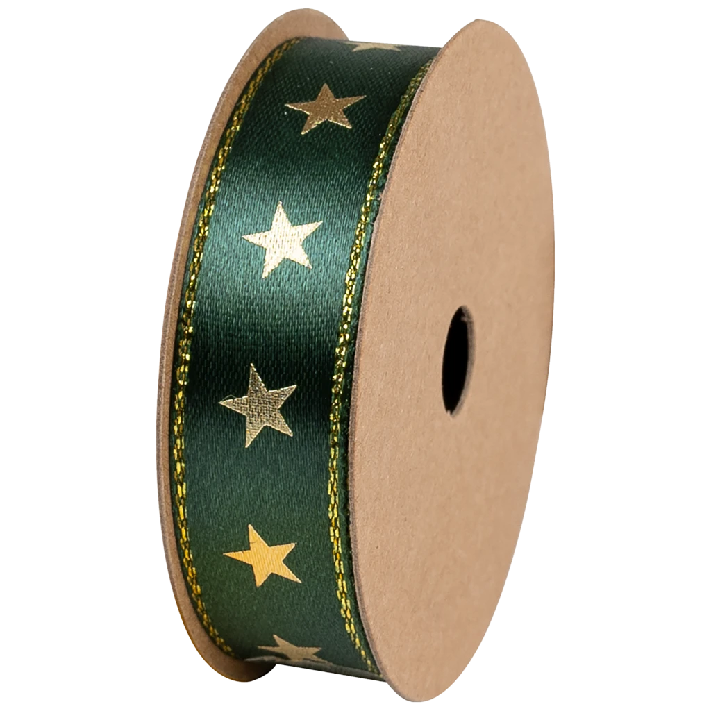 Geschenkband | Satin Polyester, 15 mm × 3 m, dunkelgrün