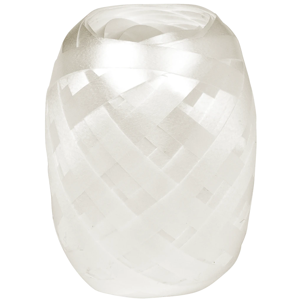 Ruban cadeau | polypropylène, 5 mm × 20 m, blanc