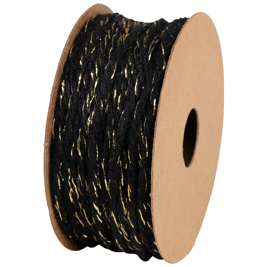 Geschenkband | Baumwolle, 2 mm × 10 m, schwarz