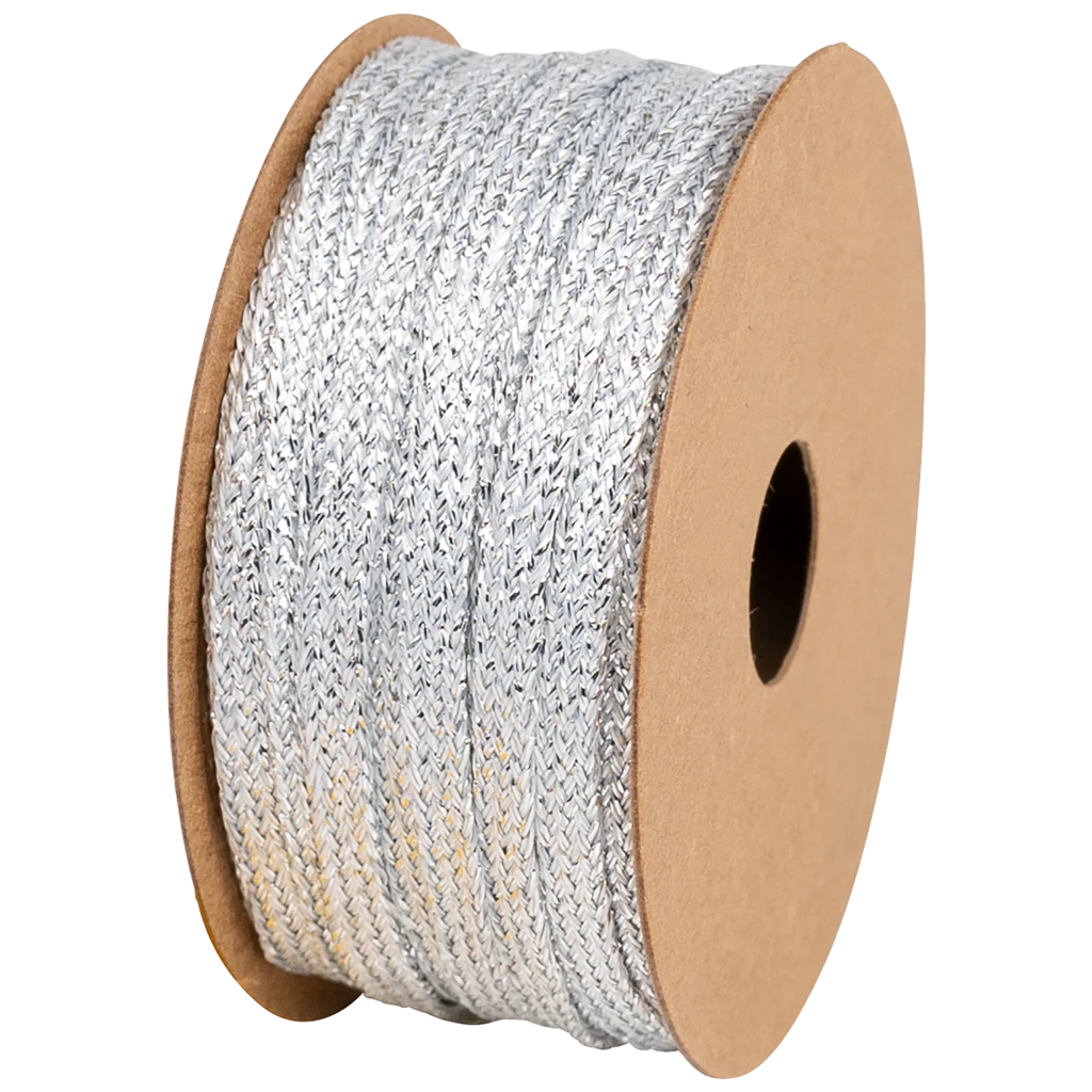 Geschenkband | Polyester, 5 mm × 5 m, silber