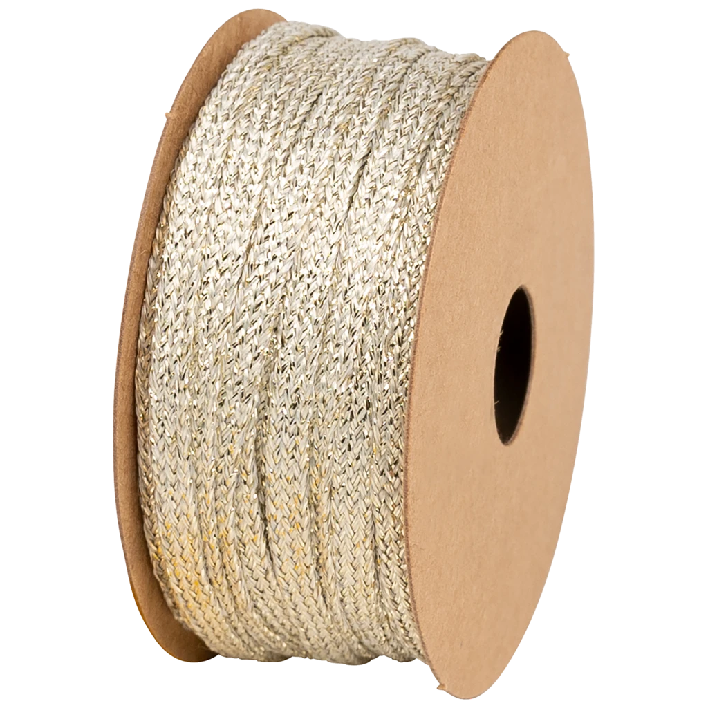 Geschenkband | Polyester, 5 mm × 5 m, gold