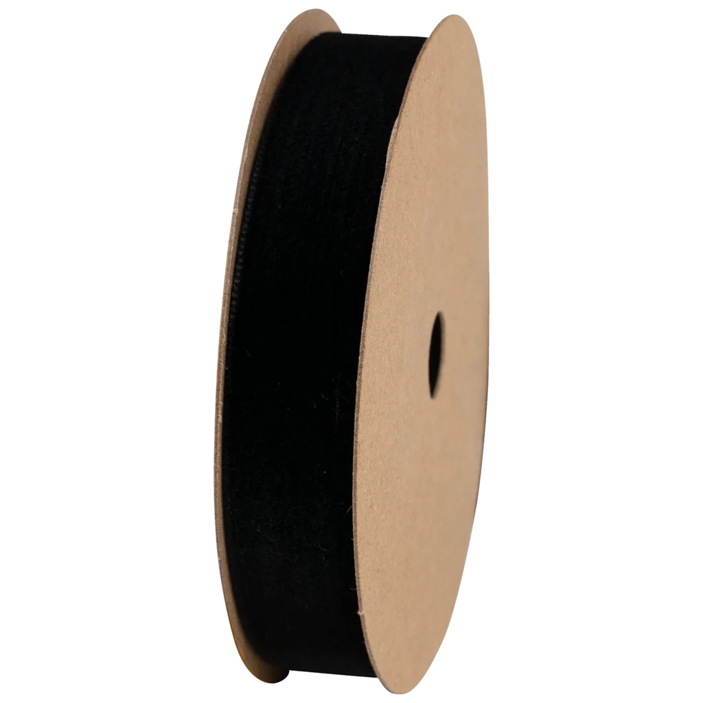 Geschenkband | Samt Polyester, 15 mm × 3 m, schwarz