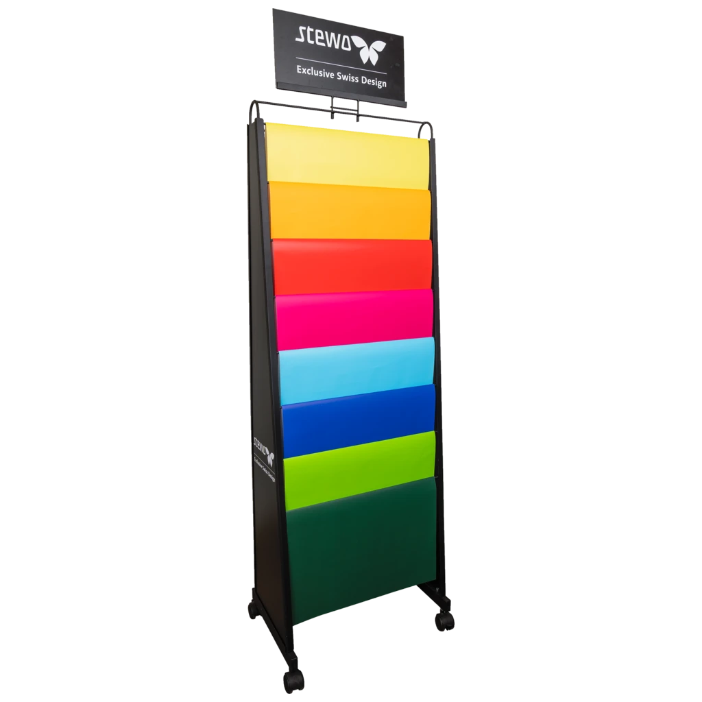Bodendisplay | 550×1780×360 mm, RAL 9005, schwarz